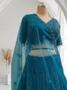 Heavy Croptop Lehnga  Peacock color