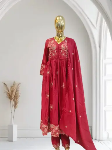 Anarkali dress long flared kurta style 