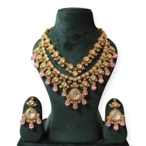 Kundan Jewelry Semi Bridal Set 