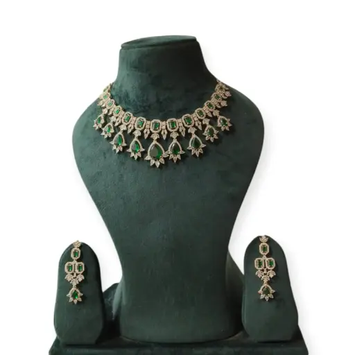 A D Set Green & Silver 